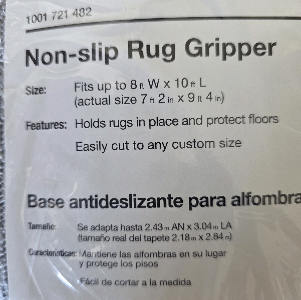 Stylewell 8 x 10 Non-Slip Area Rug Pad Gripper Any Hard Surface Floors Hardwood - Picture 3 of 12